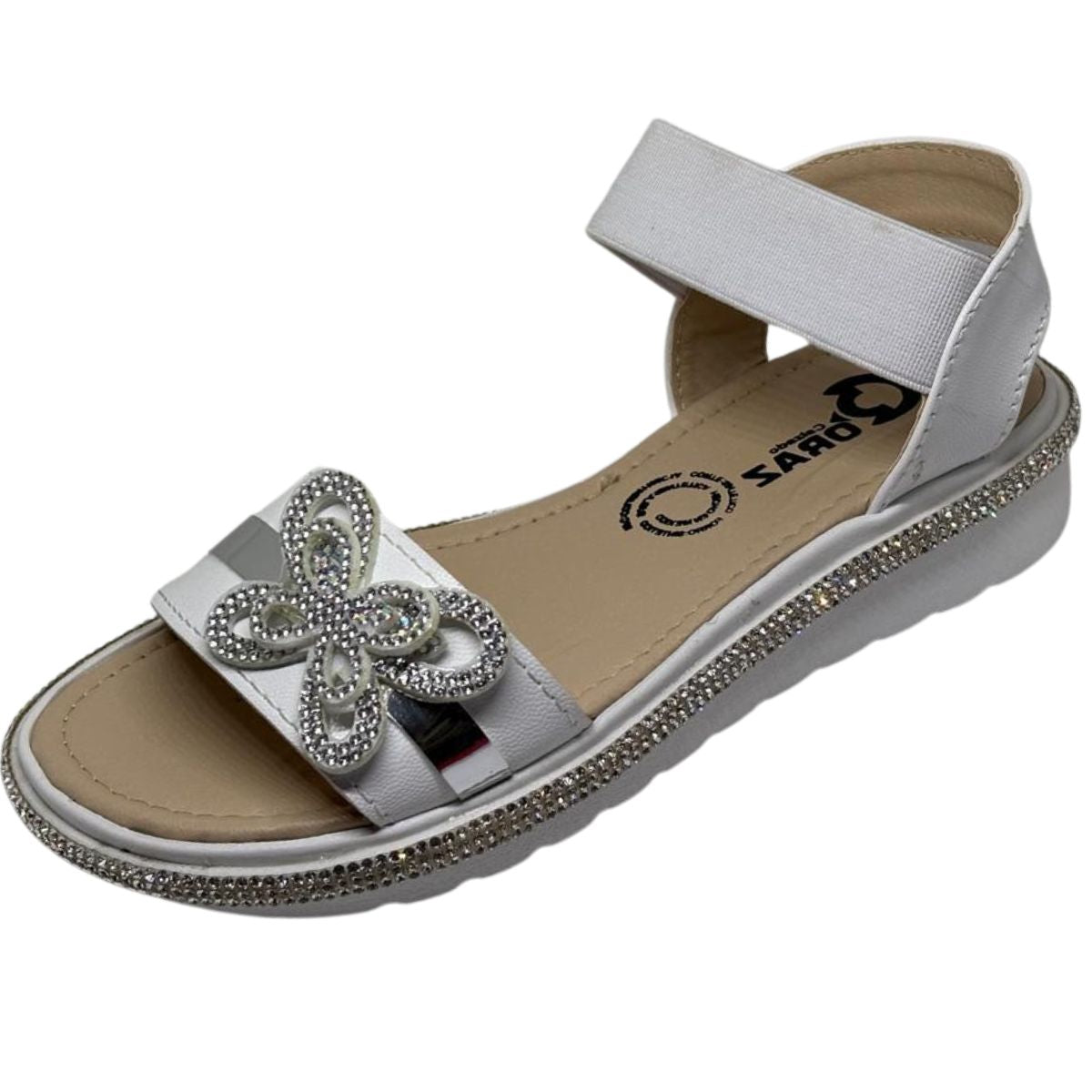 Coraz 109 sandalia sintético mariposa blanco niña 15 a 21