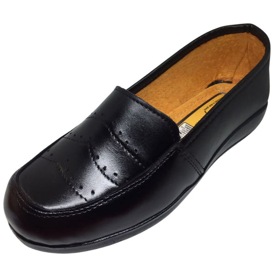 Amparo Zapato 136 confort económico piel negro dama 22 a 26