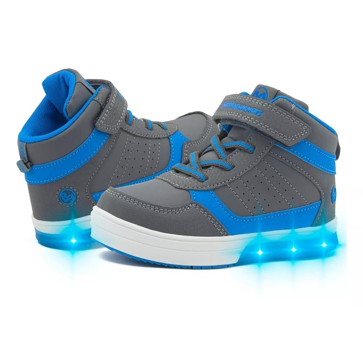 Bubble Gummers Tenis Pretzel gris azul luce niño 14 a 20