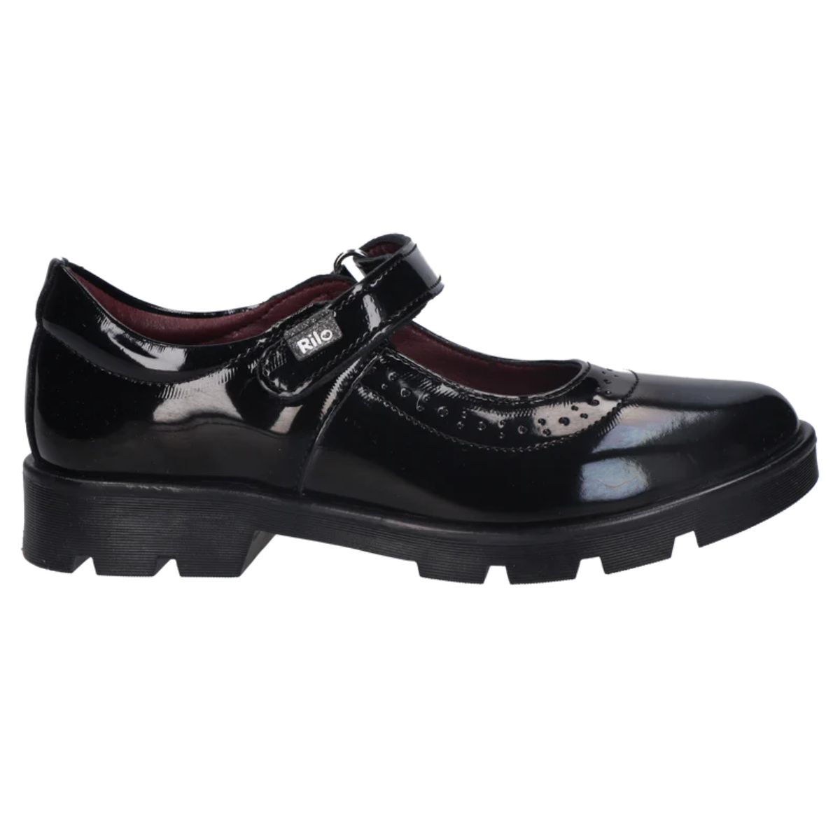 Rilo Zapato Escolar TP9307 sintético charol negro niña 18-26