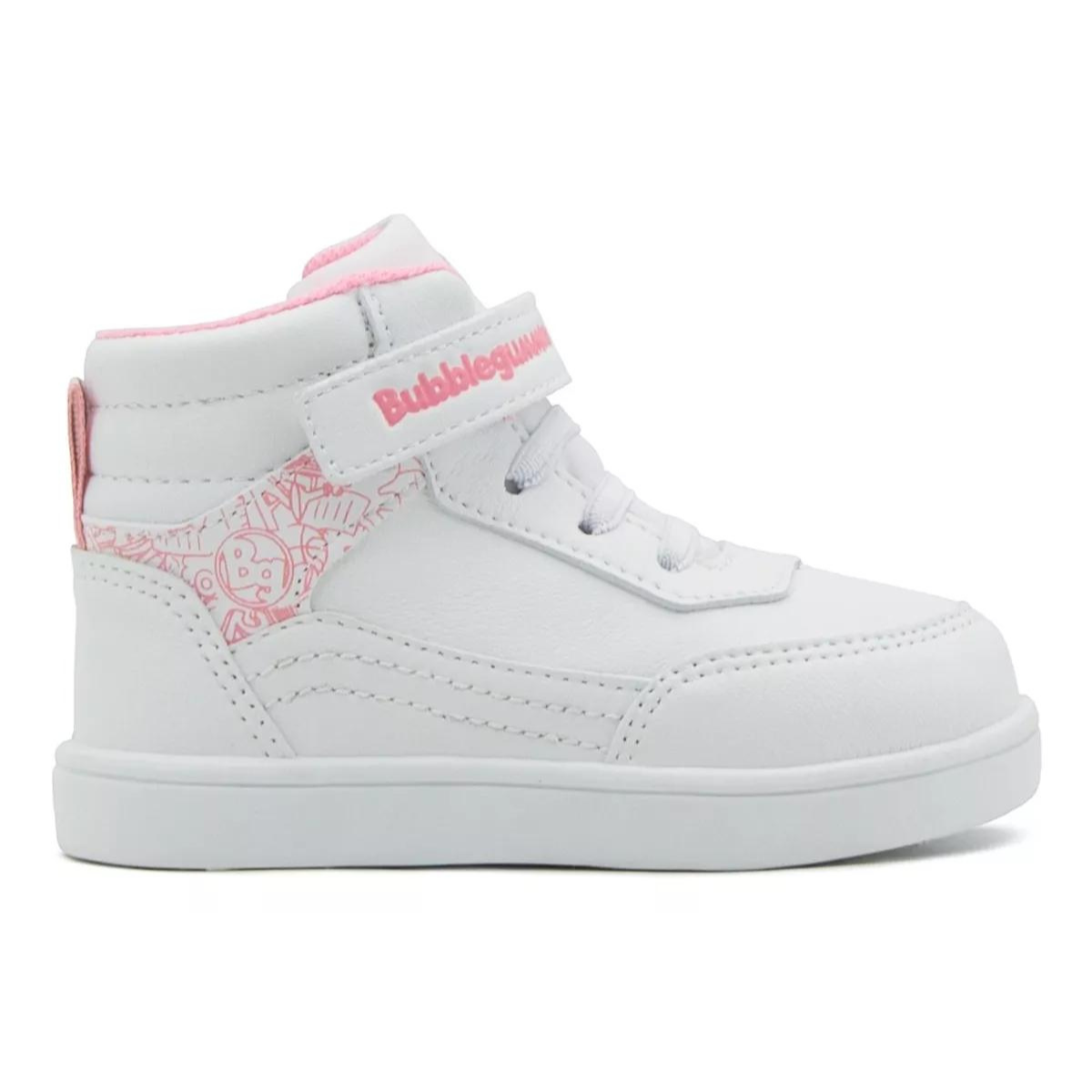 Bubble Gummers Tenis Escolar Jucca blanco rosa niña 14-19