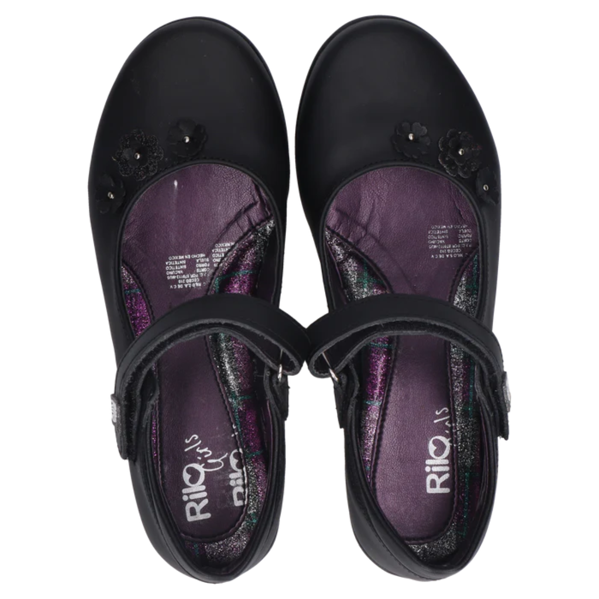 Rilo zapato escolar MI1426 vacuno negro niña 18-26