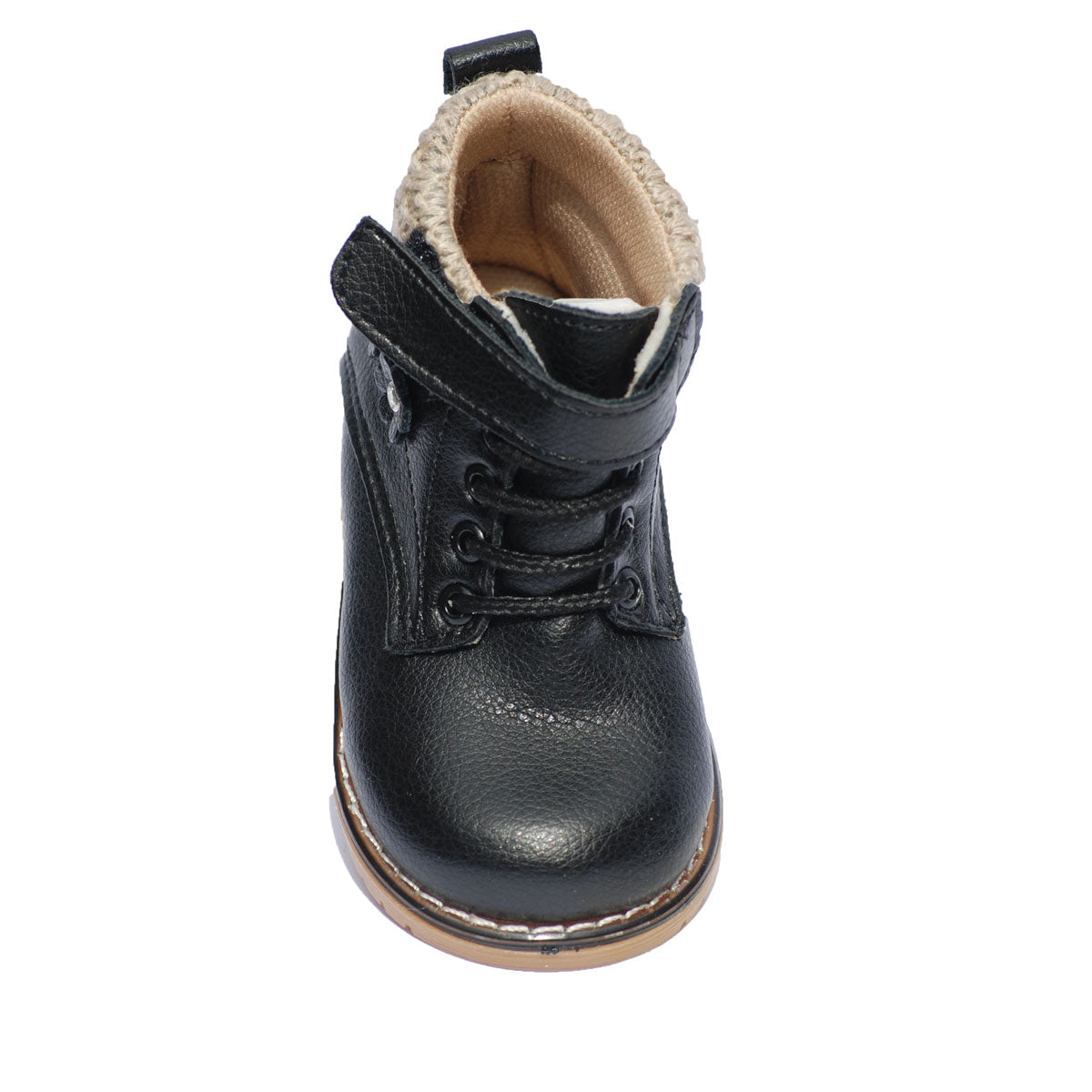 Kangurin casual niño/niña Modelo 618 piel sintetico negro del 14 al 17