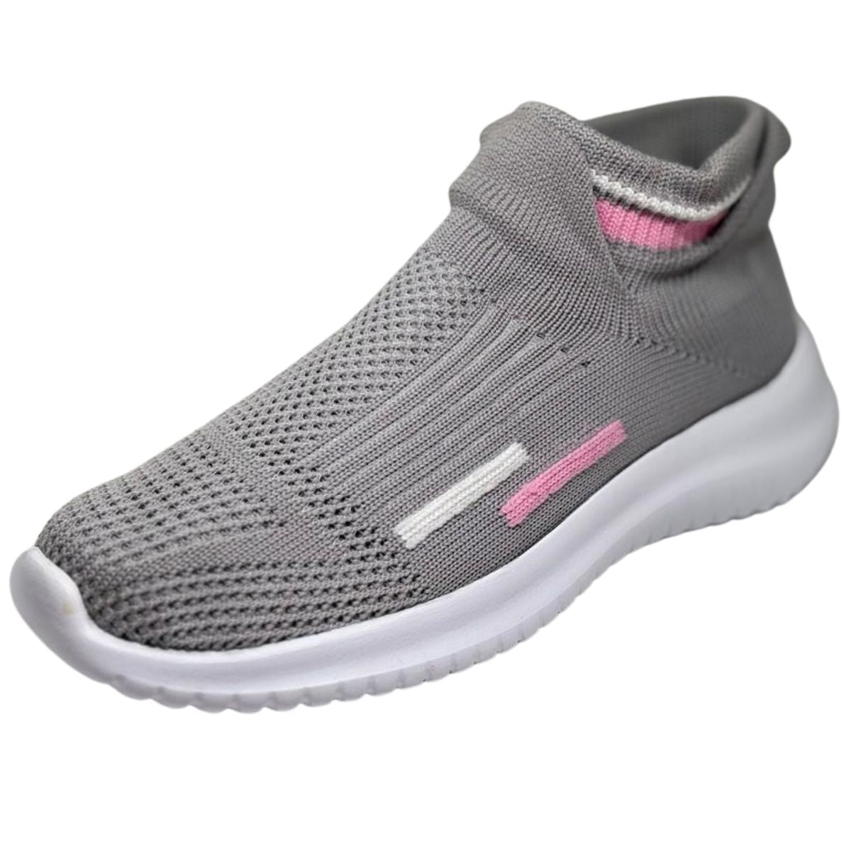 Coraz 029 tenis textil oxford gris rosa niña 15 a 21.5