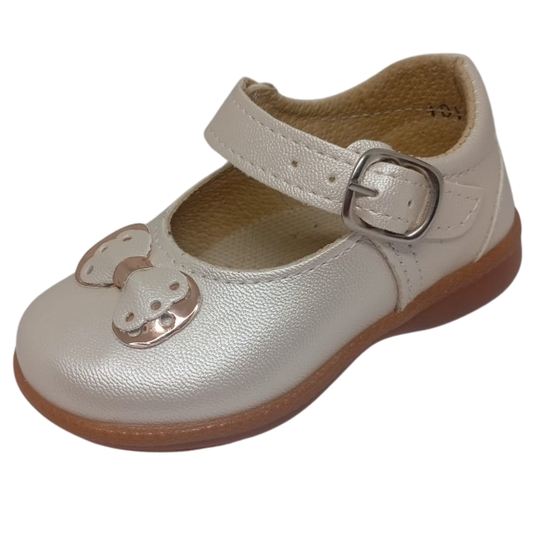Allys 1012 zapato charol beige moño niña 12 a 17