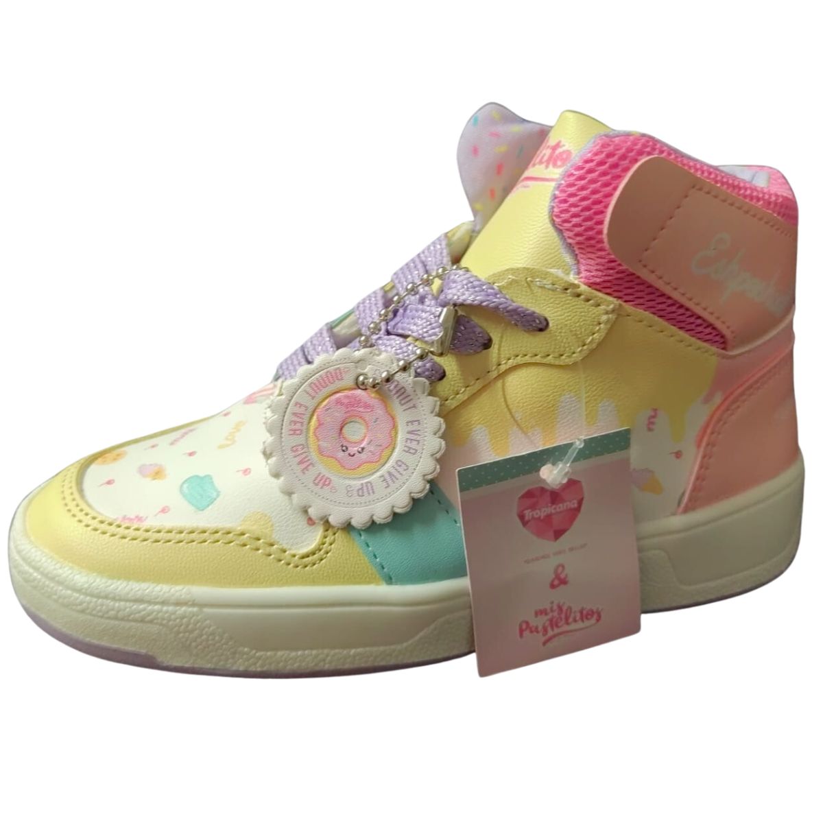 Tropicana Tenis 33845 mis pastelitos sintético blanco candy niña 15 a 21 BUEN FIN