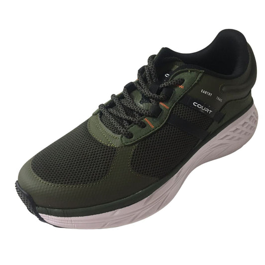 Court 7691C tenis deportivo textil verde militar joven caballero 26 a 29