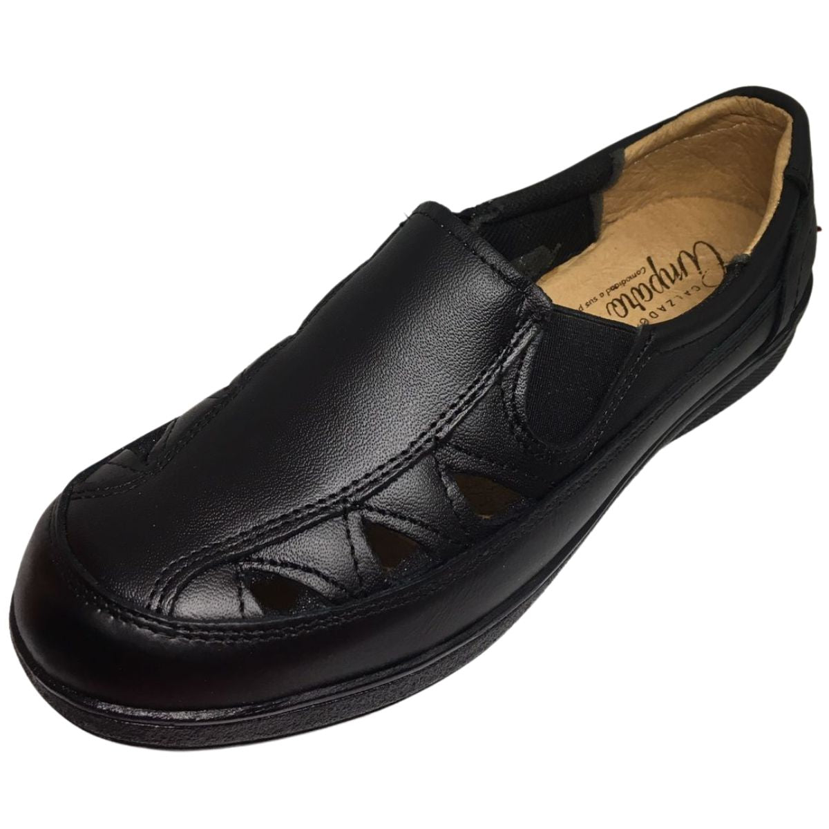 Amparo Zapato 800 confort acojinado piel negro dama 22 a 25