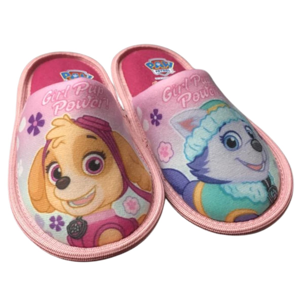 Tropicana Pantufla PW101501 Paw Patrol dubetina rosa niña 15 a 21 Everest y Skye