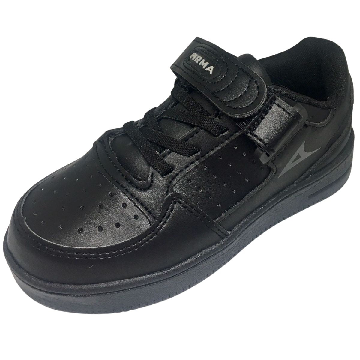 Pirma Tenis Escolar 5524 piel textil negro niño niña 18 a 21