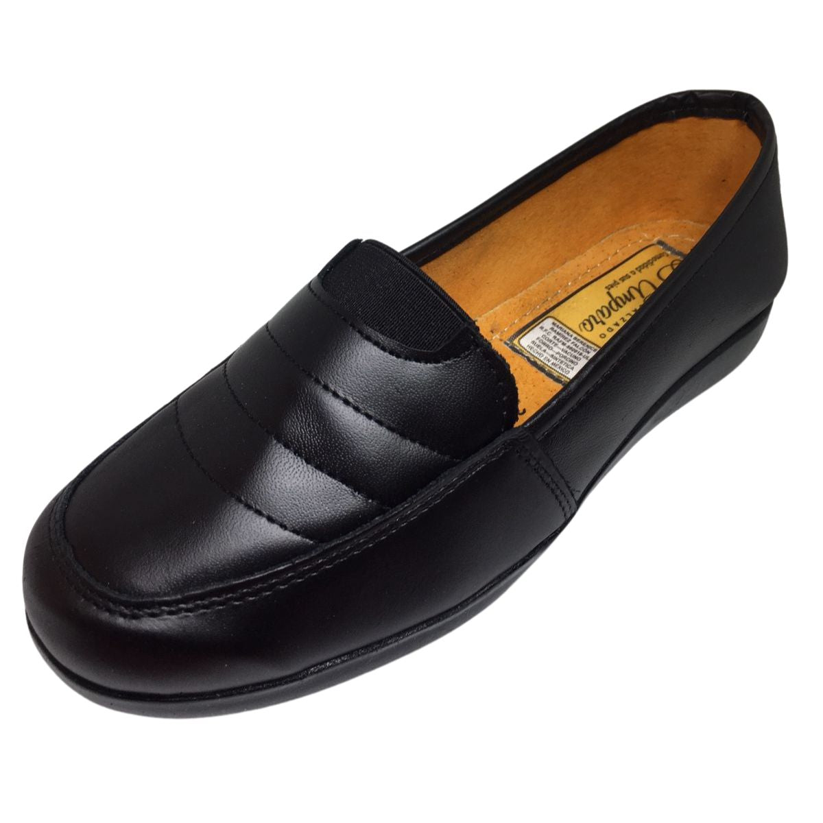 Amparo Zapato 190 confort económico piel negro dama 22 a 26