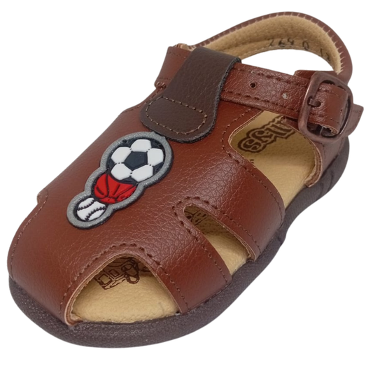 Allys 2690 sandalia piel cafe balones niño 13 a 21