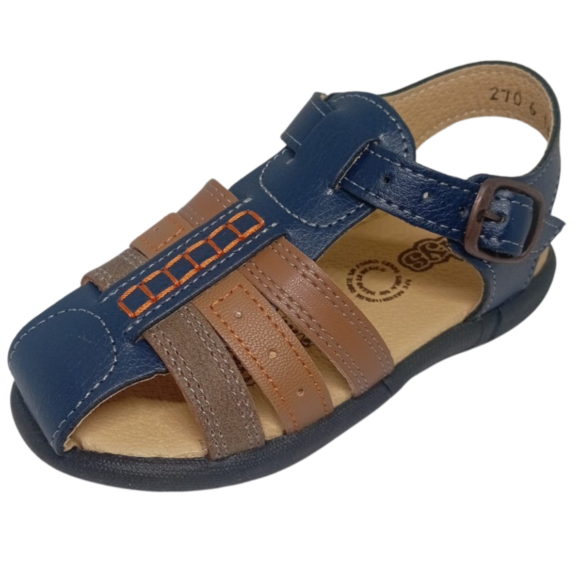 Allys 2706 sandalia piel marino multicolor niño 13 a 18