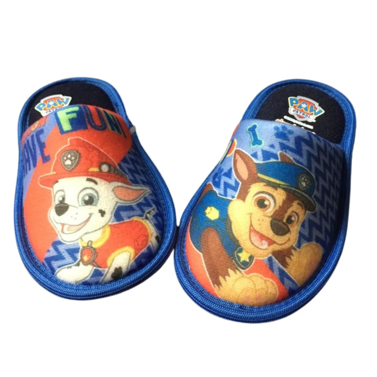 Tropicana Pantufla PW101502 Paw Patrol dubetina azul niño 15 a 21 Chase y Marshall