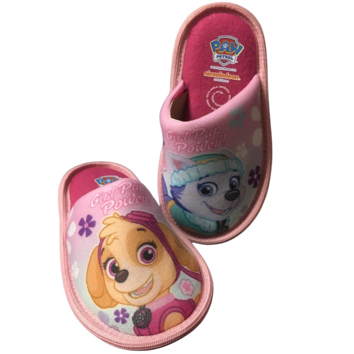 Tropicana Pantufla PW101501 Paw Patrol dubetina rosa niña 15 a 21 Everest y Skye