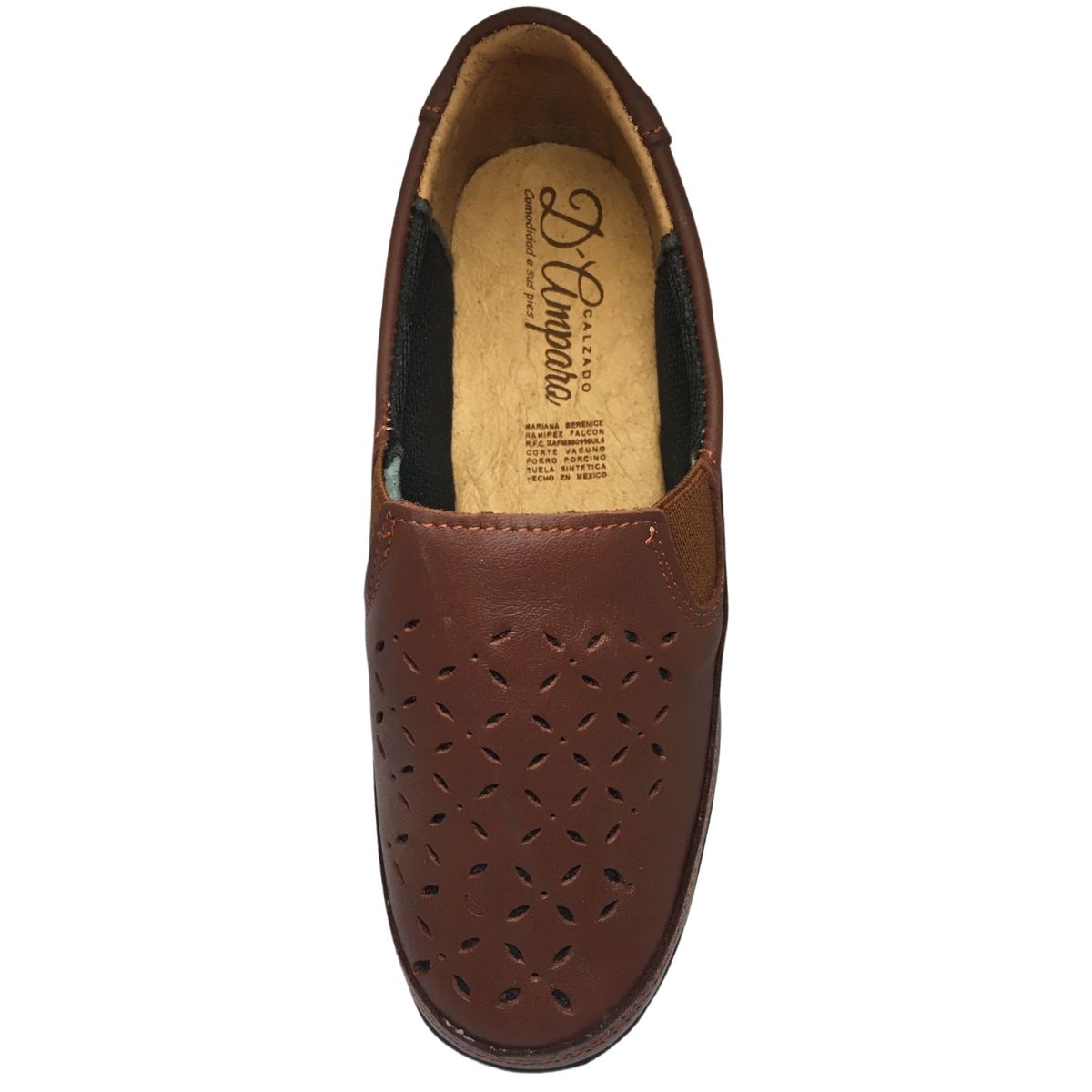 Amparo Zapato 803 confort acojinado piel shedron dama 22 a 25