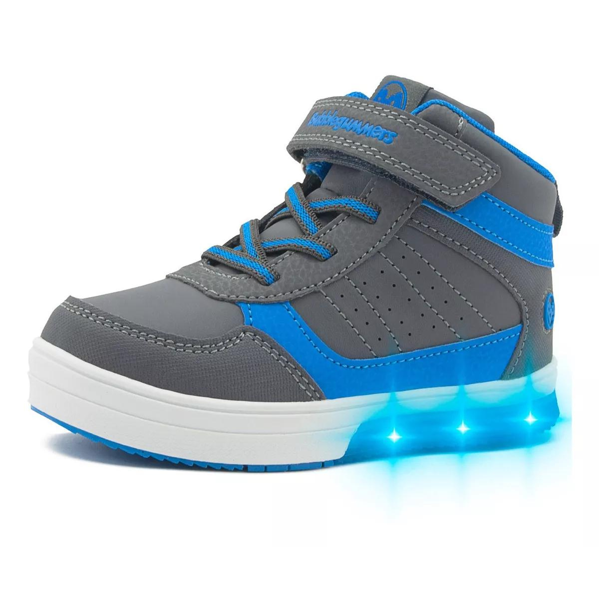 Bubble Gummers Tenis Pretzel gris azul luce  niño 14 a 20