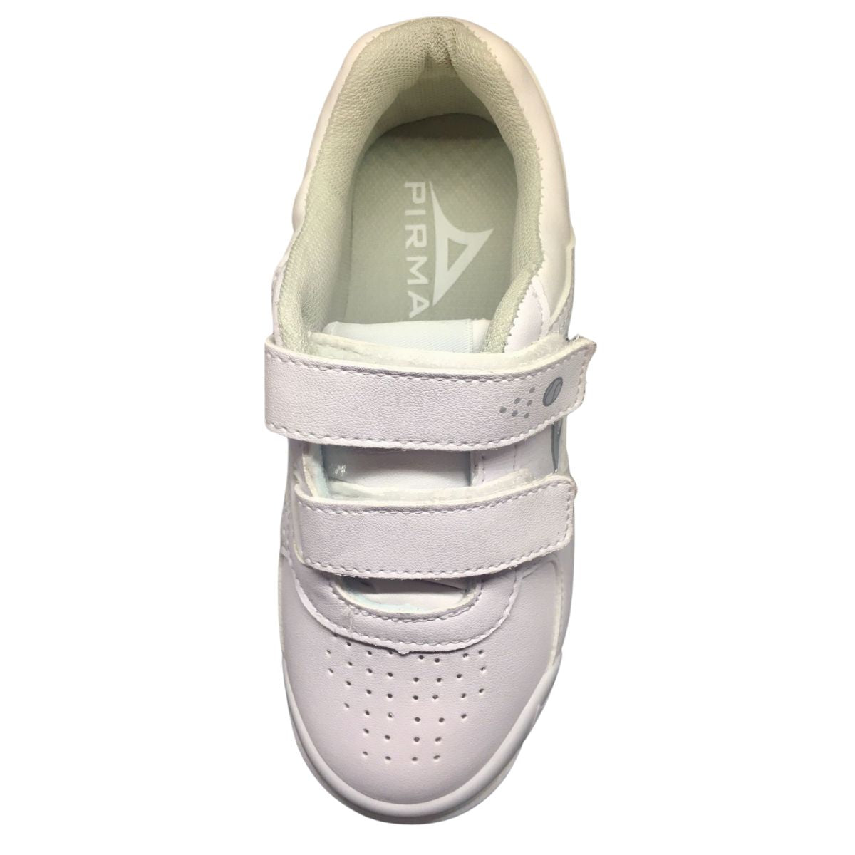 Pirma Tenis Escolar 540 piel sintético blanco gris niño niña 18 a 21