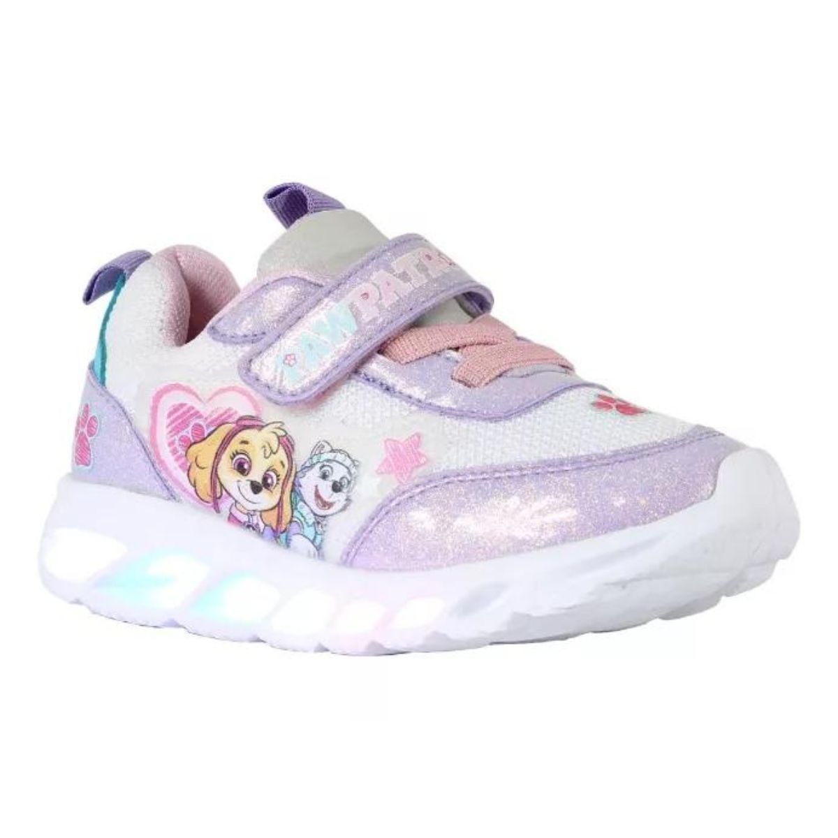 Tropicana Tenis PW950502 Paw Patrol Skye y Everest sintético blanco luces niña 15 a 17