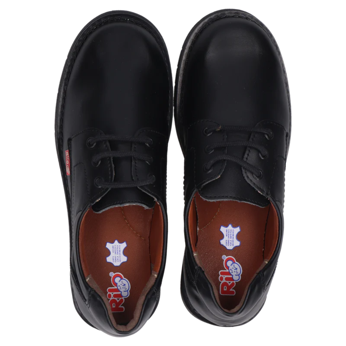 Rilo Zapato Escolar DY9150 vacuno negro niño 22 a 26 BUEN FIN