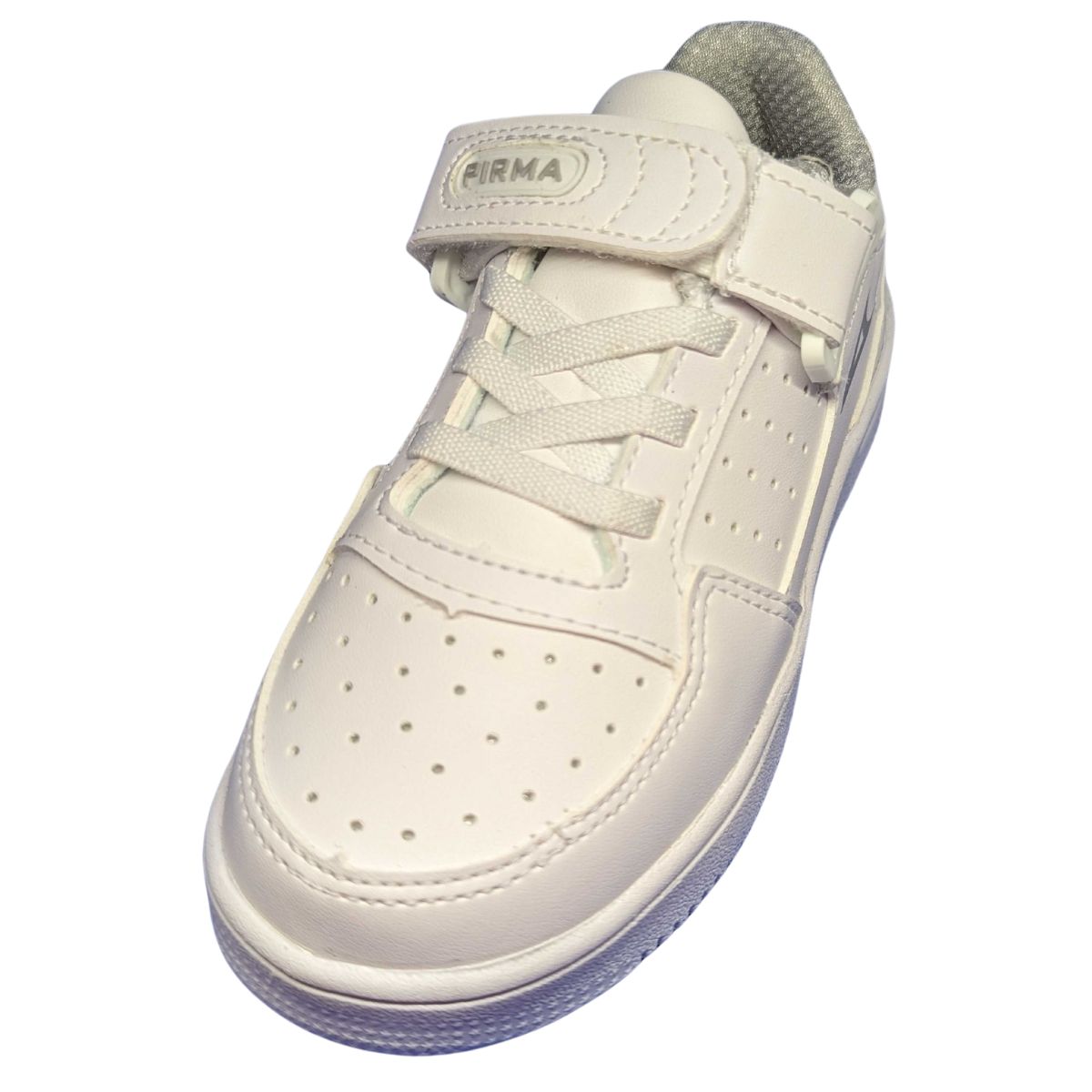 Pirma Tenis Escolar 5524 piel textil blanco niño niña 18 a 21