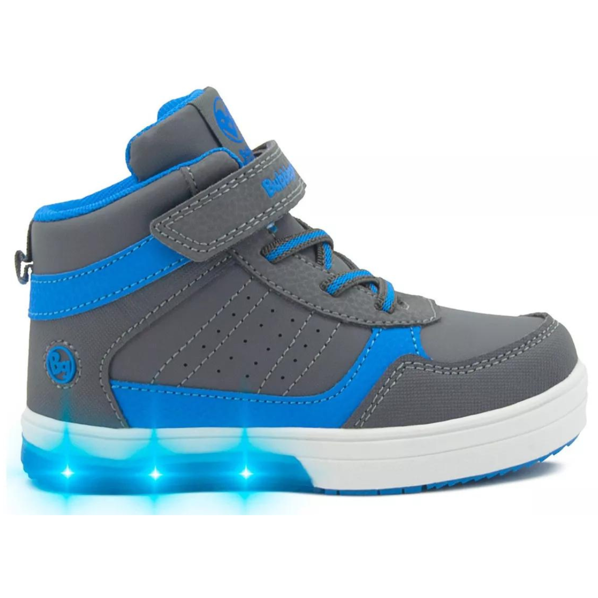 Bubble Gummers Tenis Pretzel gris azul luce  niño 14 a 20