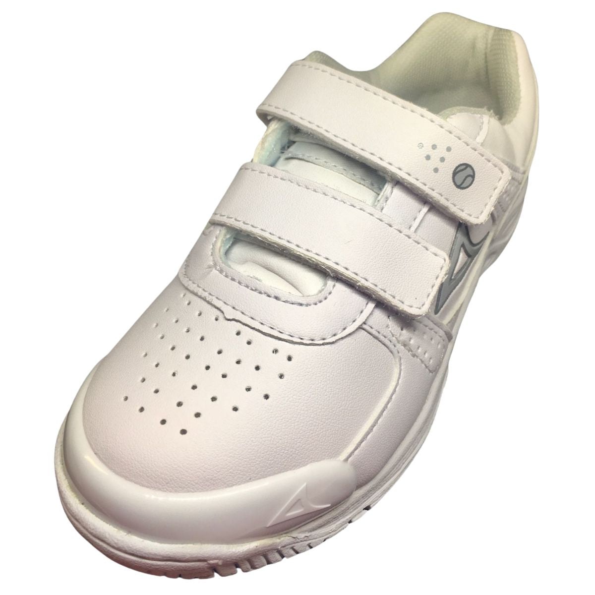 Pirma Tenis Escolar 540 piel sintético blanco gris niño niña 18 a 21