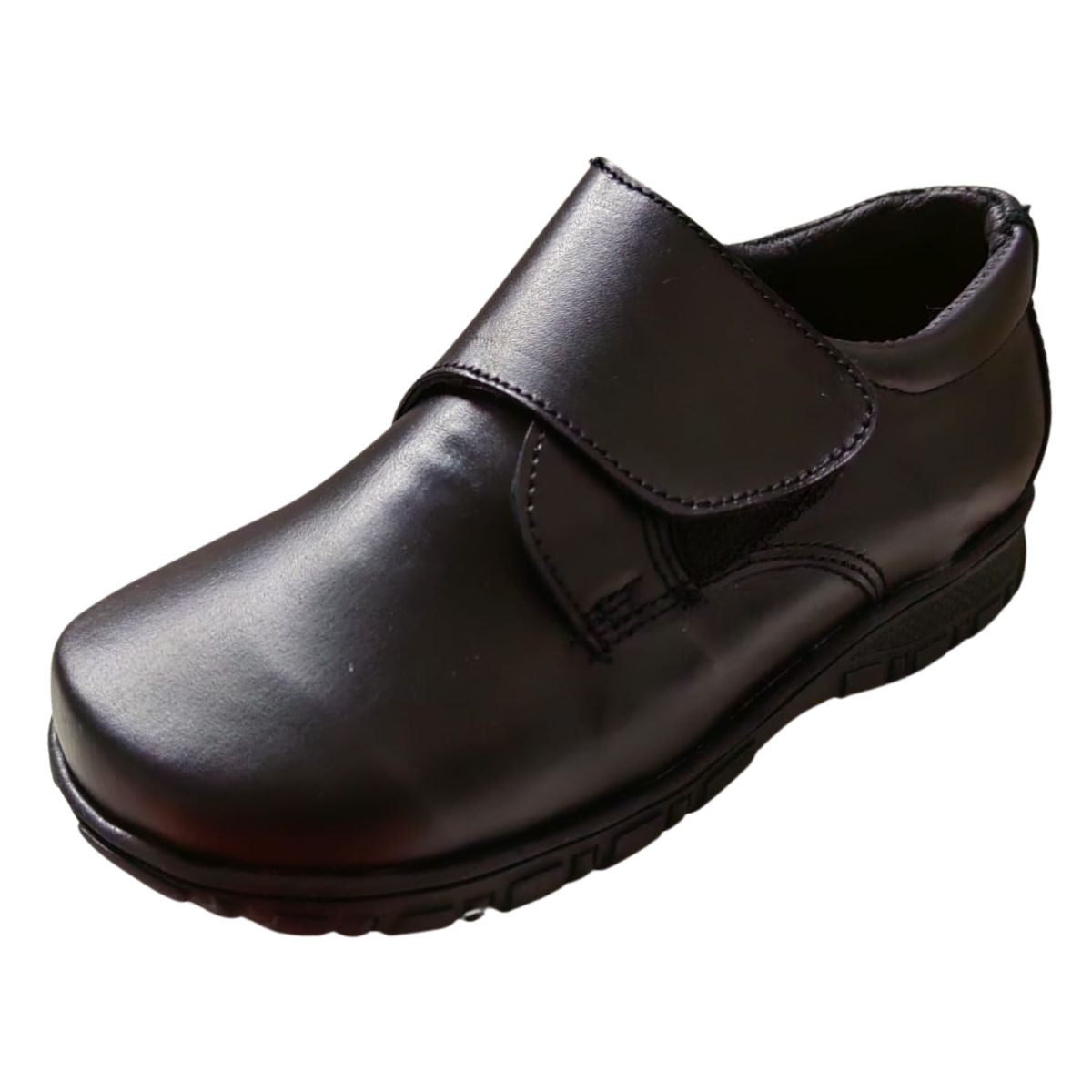 Deldon zapato escolar vacuno negro niño 18 a 21