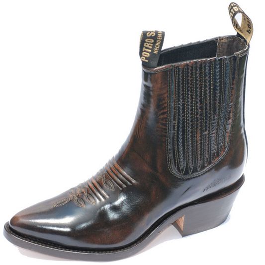 Potro Salvaje Botin vaquero modelo 2901 imitacion camaleon-cafe tacon 4.5 del 25 al 29