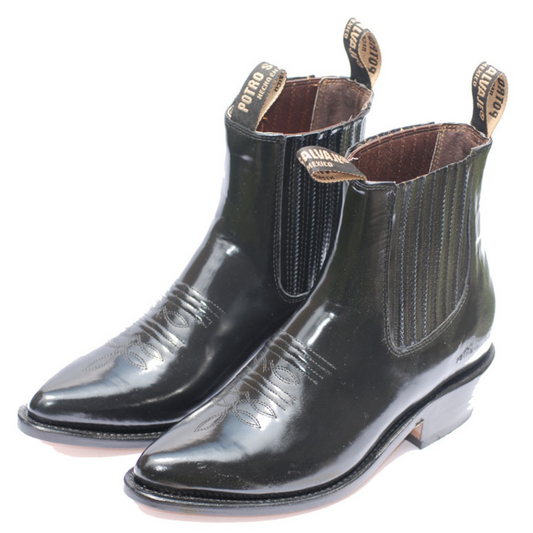 Potro Salvaje Botin vaquero modelo 25 imitacion camaleon negro altura tacon 4cm del 25 al 29