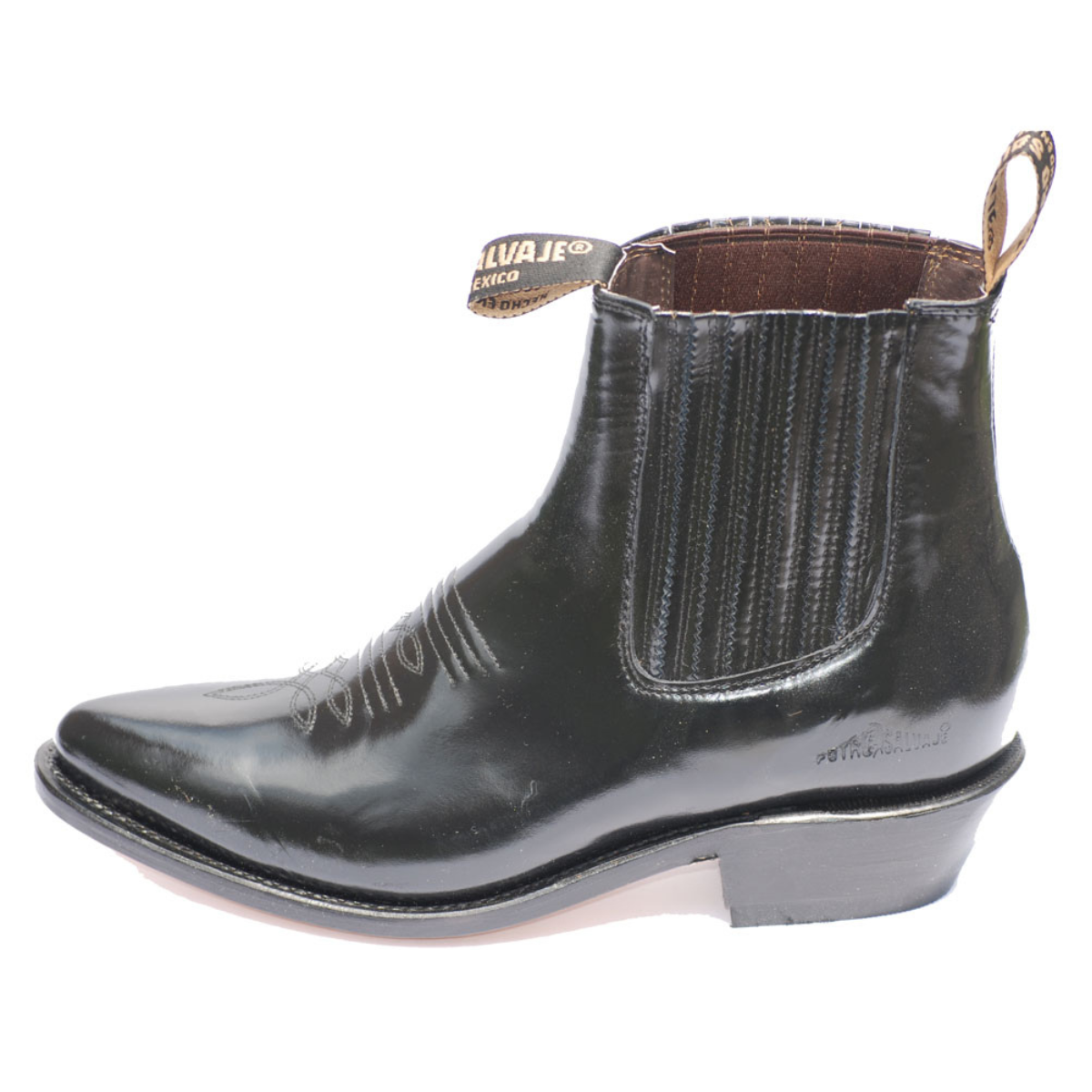 Potro Salvaje Botin vaquero modelo 25 imitacion camaleon negro altura tacon 4cm del 25 al 29