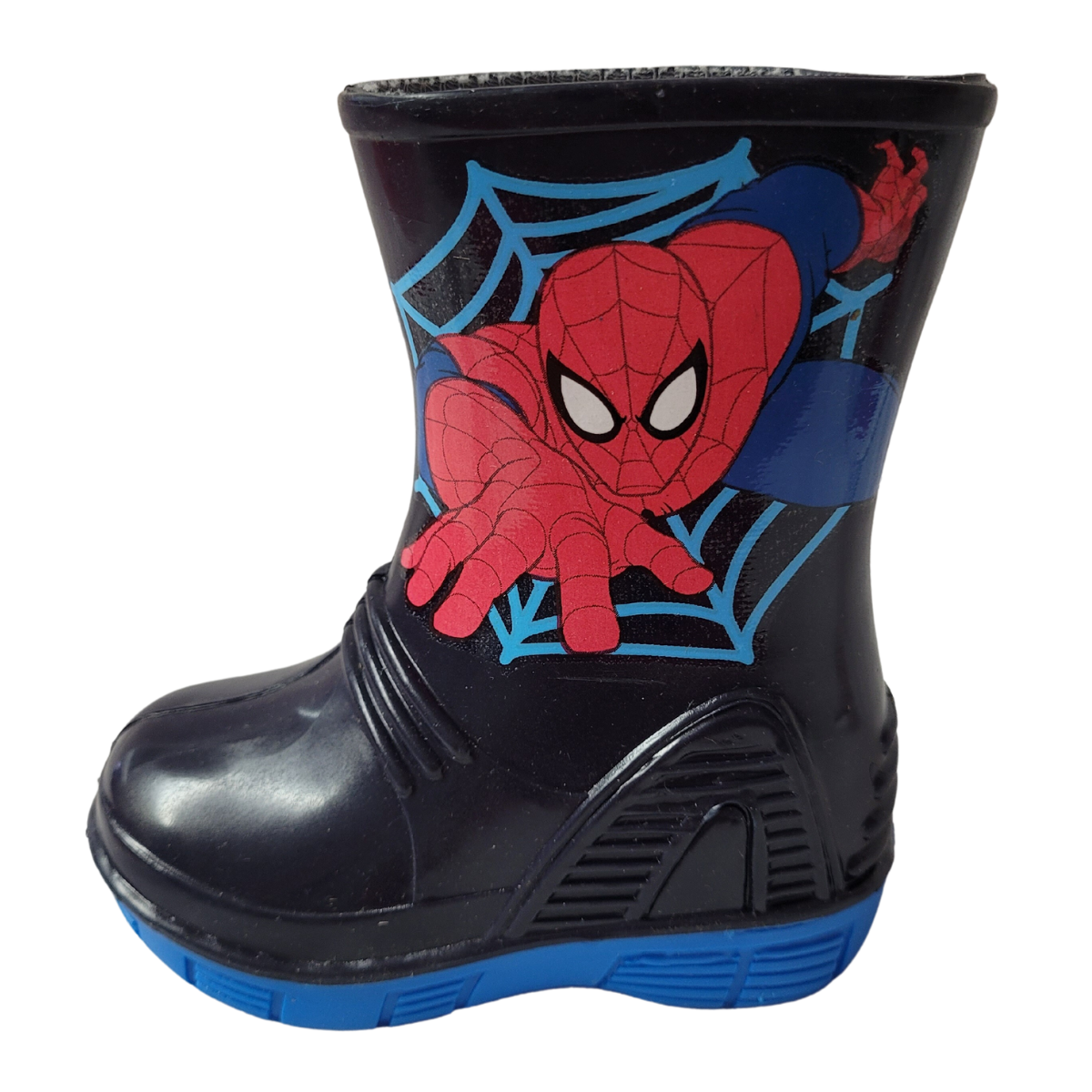 Spider Man Bota lluvia walter plástico marino piloto niño 13-21