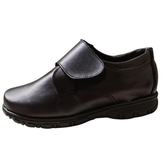 Deldon zapato escolar vacuno negro niño 18 a 21