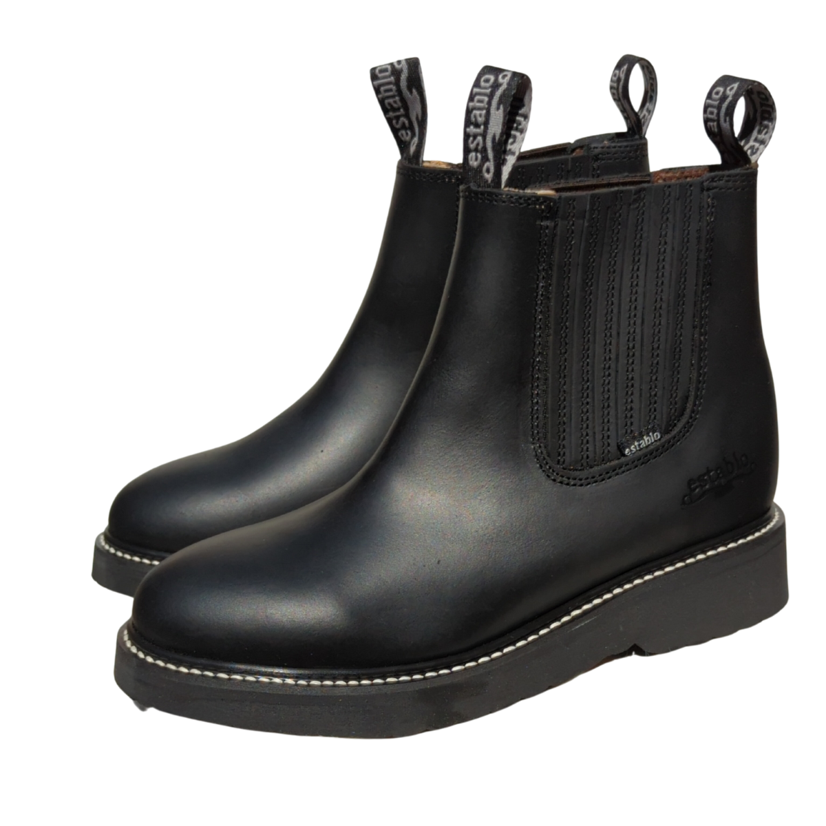 Establo Botin rodeo modelo 501 suela negra corte vacuno negro