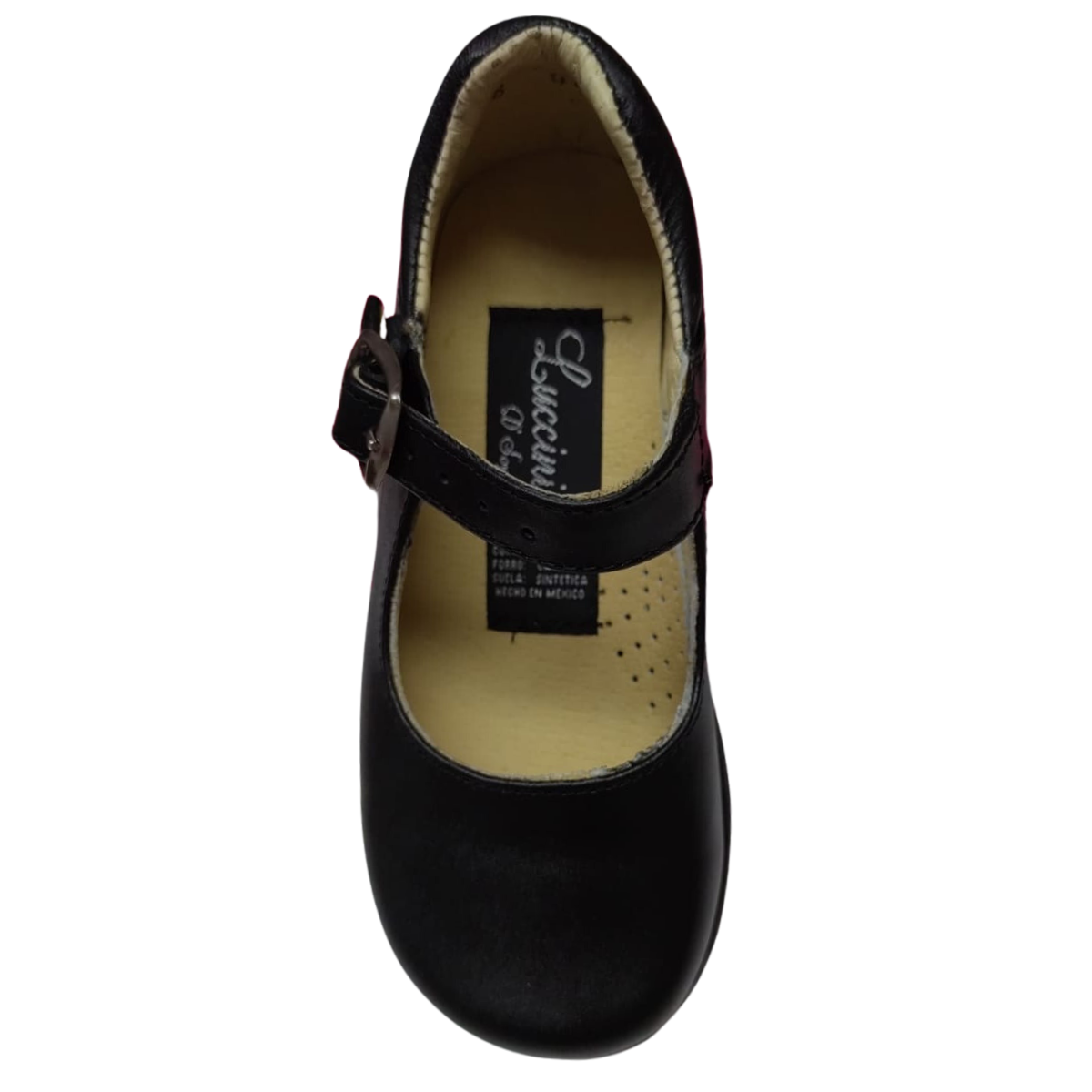 Luccini zapato escolar 027 vacuno negro niña 18 a 21