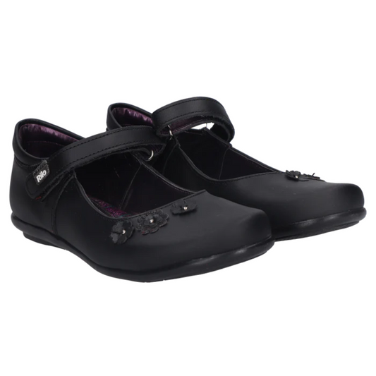 Rilo zapato escolar MI1426 vacuno negro niña 18-26