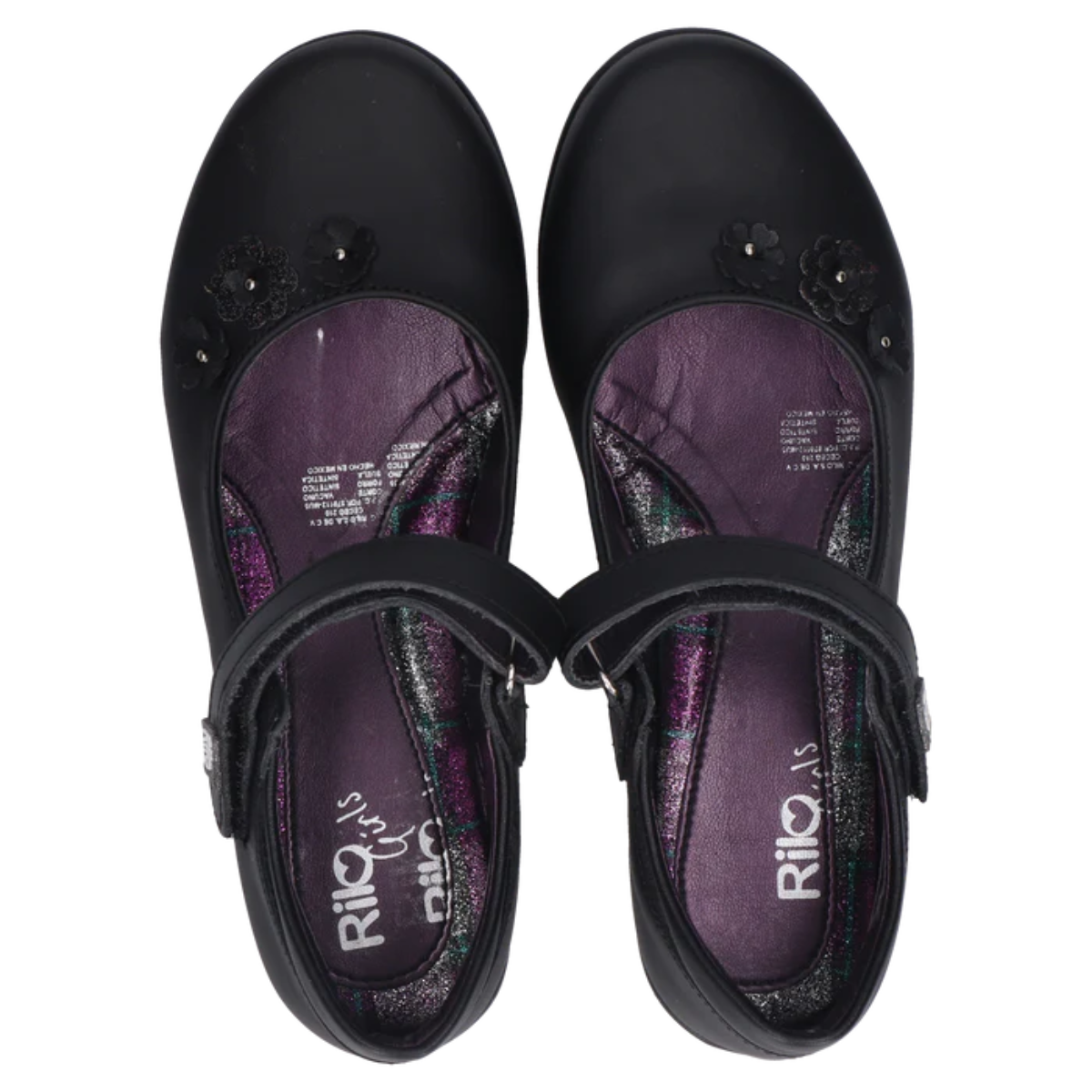 Rilo zapato escolar MI1426 vacuno negro niña 18-26 BUEN FIN