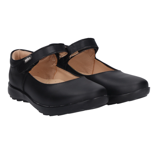 Rilo zapato escolar PT9200 vacuno negro niña 18-26