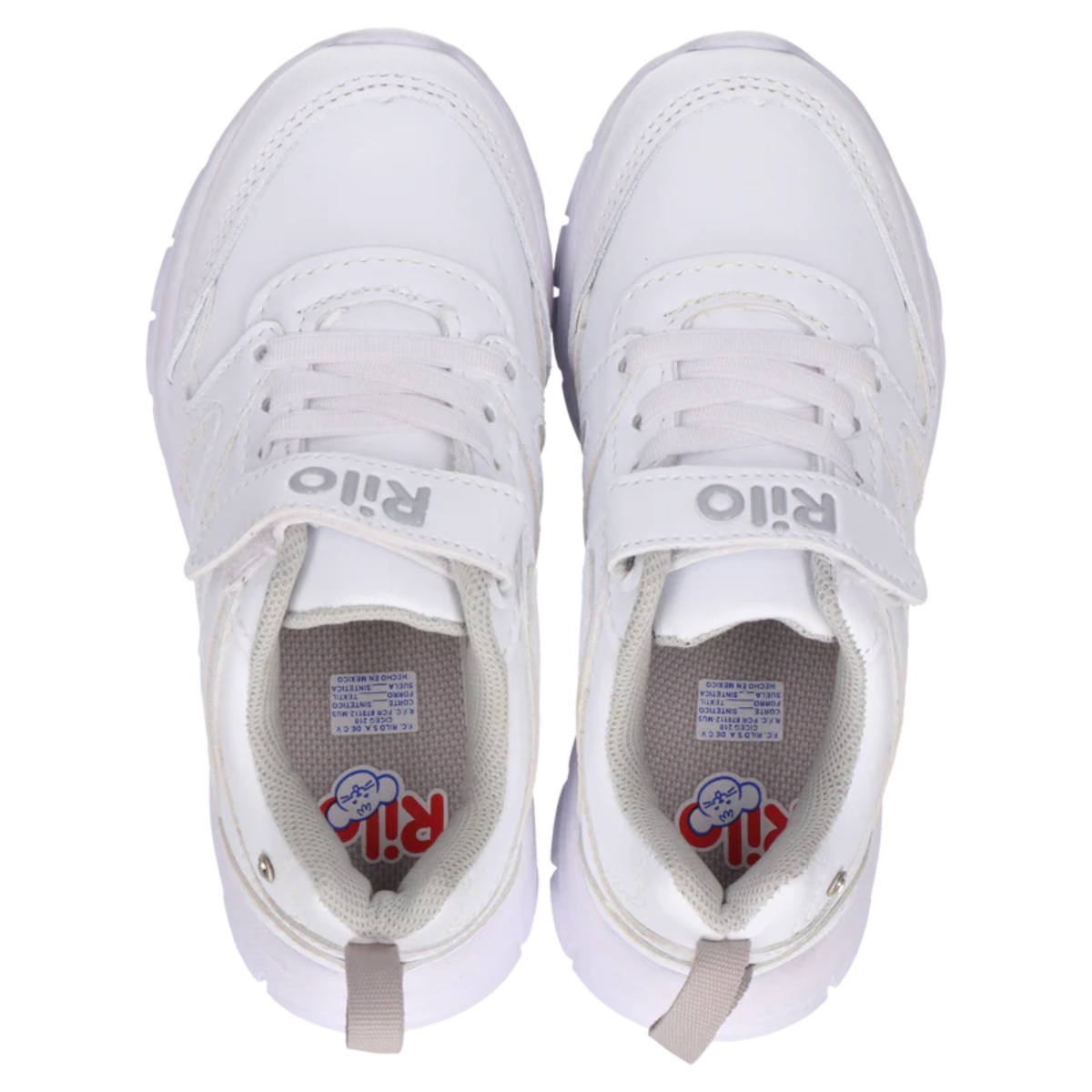 Rilo tenis escolar TA1354 sintetico textil blanco niño / niña 15-21 BUEN FIN