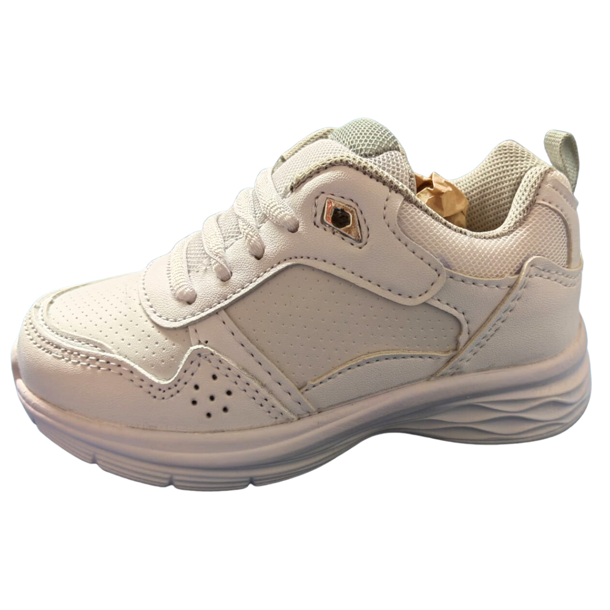 Rilo tenis escolar TA1366 sintetico textil blanco niño / niña 15-21 BUEN FIN