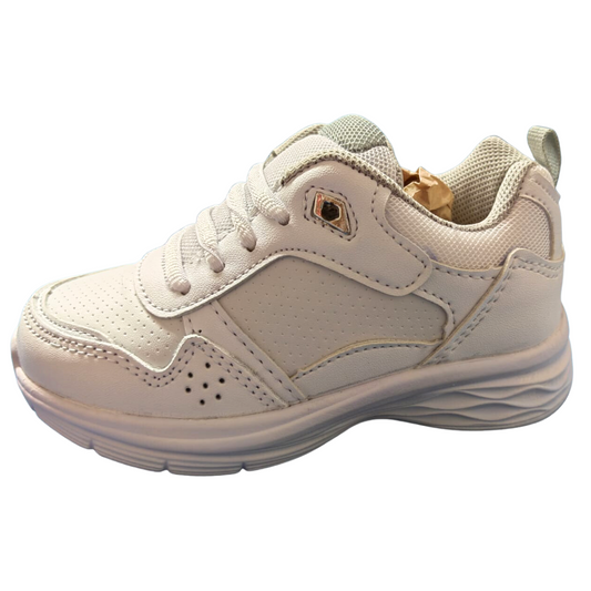 Rilo tenis escolar TA1366 sintetico textil blanco niño / niña 15-21 BUEN FIN