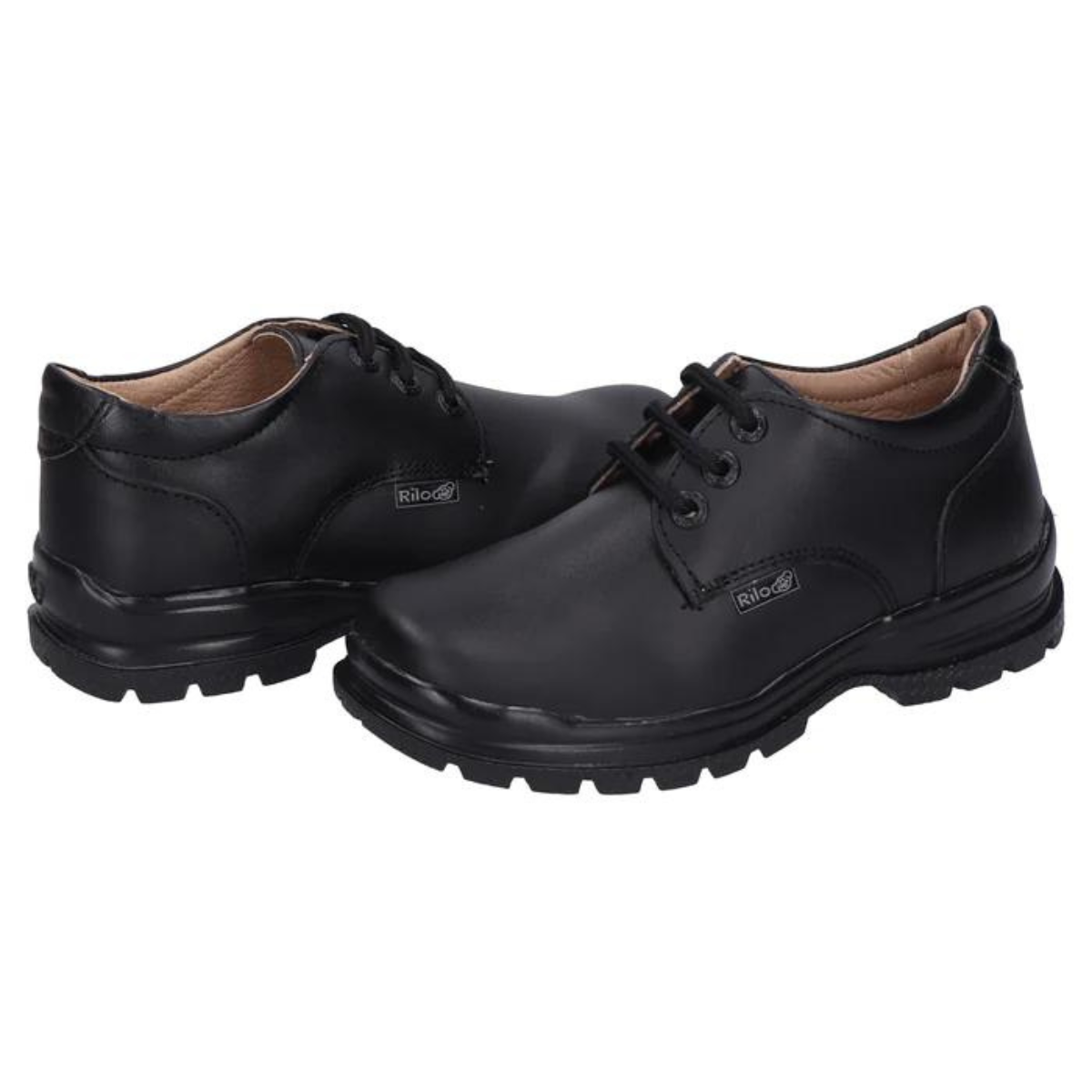 Rilo zapato escolar TR9659 vacuno negro niño 18-26 BUEN FIN