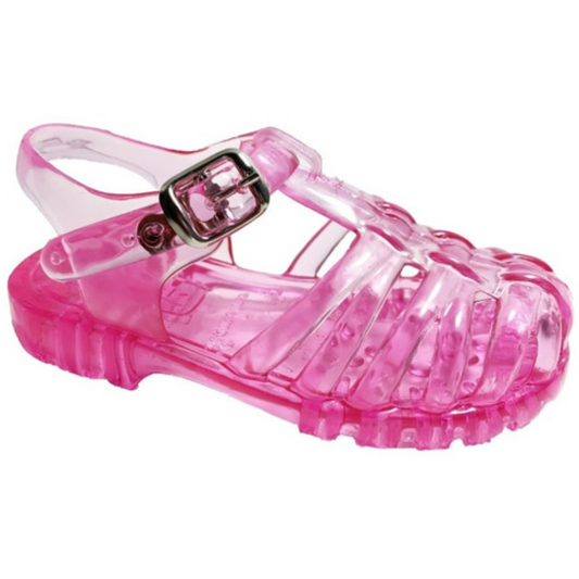 Sandak sandalia  modelo Bambino plastico cristal rosa  niña 12 al 16