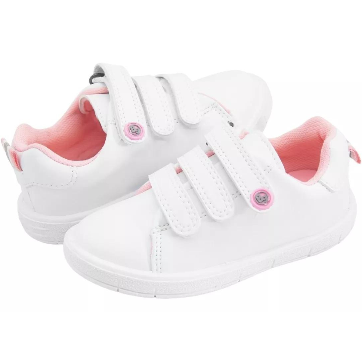 Bubble Gummers Tenis Escolar Geologia blanco rosa niña 15-19