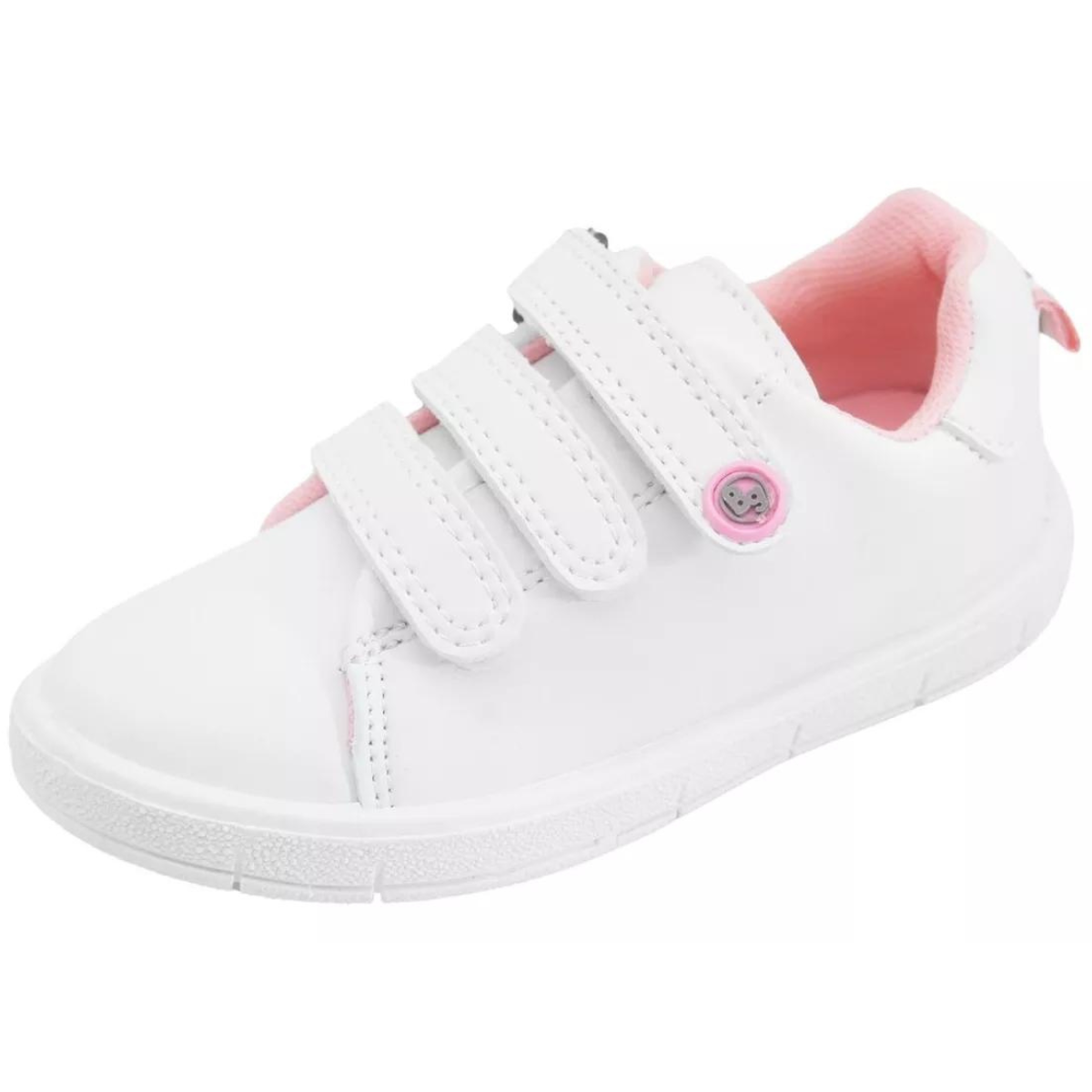 Bubble Gummers Tenis Escolar Geologia blanco rosa niña 15-19