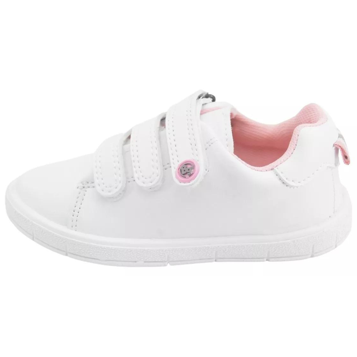 Bubble Gummers Tenis Escolar Geologia blanco rosa niña 15-19