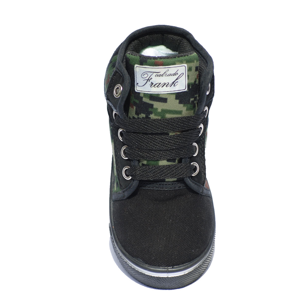 Starlight tenis botita niño Modelo 1020 lona negro-verde del 11 al 21